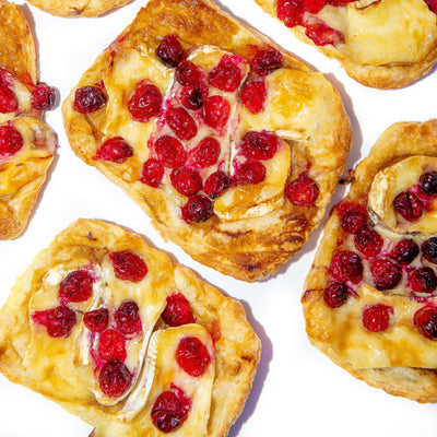 Brie + Cranberry Puff Pastries 