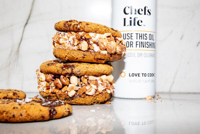 Olive Oil Chocolate Chunk Cookies Ice Cream Sandwiches